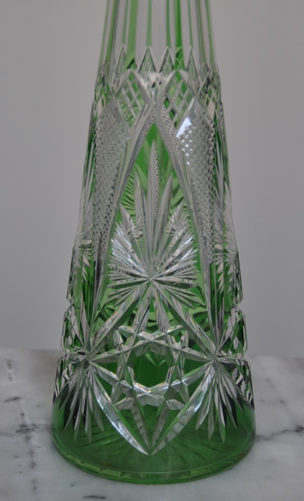 Tall Baccarat overlay crystal decanter