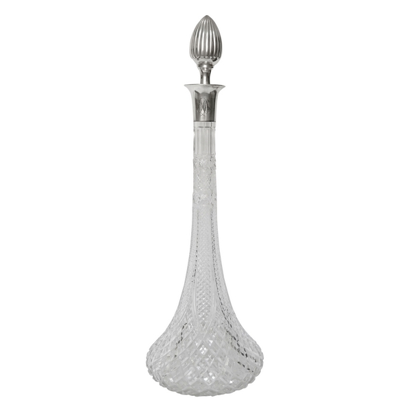 Exceptional Baccarat crystal and sterling silver decanter