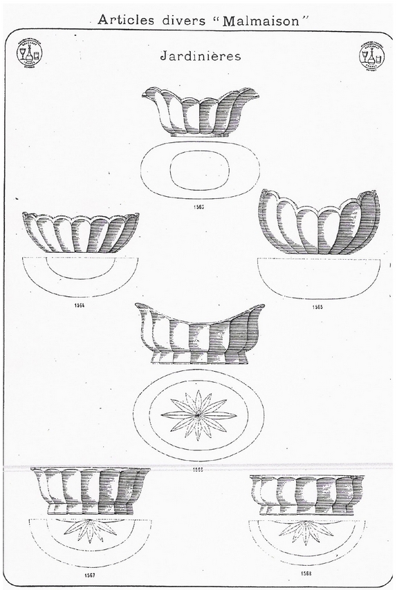 Baccarat crystal centerpiece, Malmaison pattern