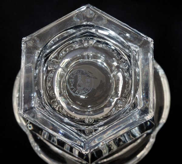 Baccarat crystal mustard pot, Harcourt Missouri pattern