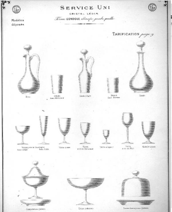 Paire de drageoirs en cristal de Baccarat, couronne de Marquis