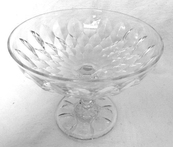 Paire de drageoirs en cristal de Baccarat, modèle Juvisy (service de l'Elysée)