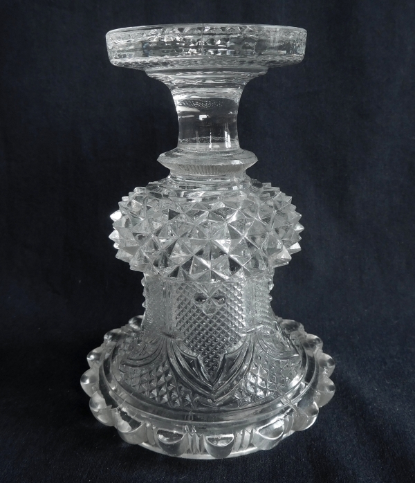 Pair of small medicis Baccarat / Le Creusot crystal vases - 19th century circa 1840