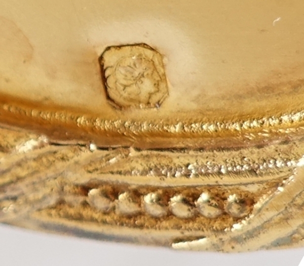 Paire de pichets en cristal de Baccarat et vermeil (argent massif) - modèle Jeux d'Orgues - poinçon Minerve