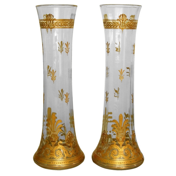 Pair of Baccarat crystal vases