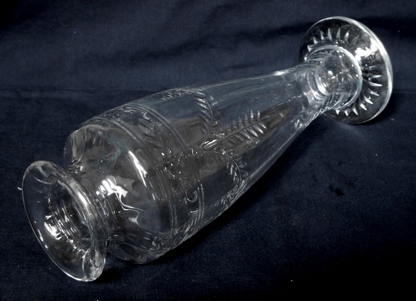 Pair of Baccarat cut crystal vases, early 20th century circa 1900