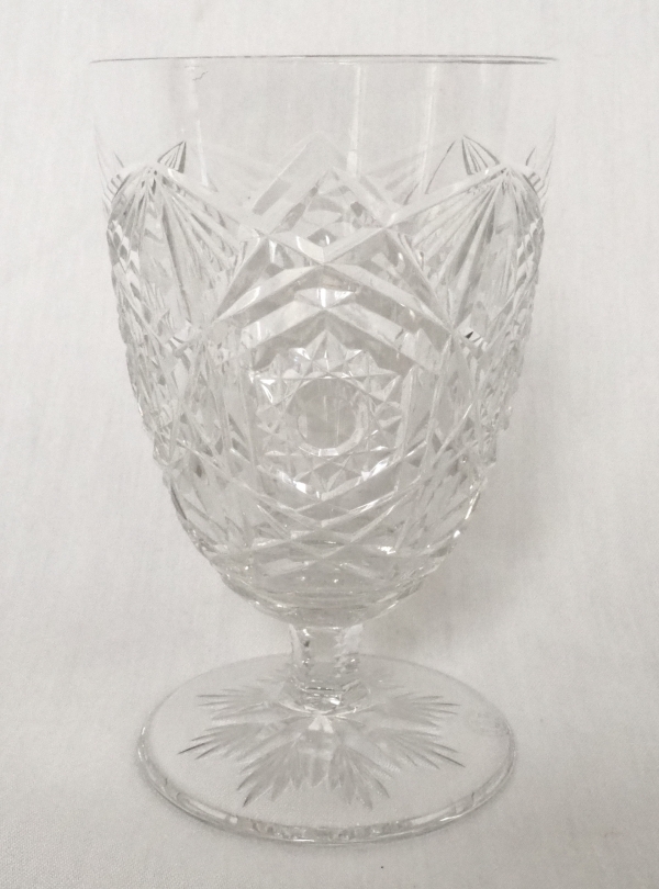 Baccarat crystal vase - clear cut crystal - Lagny pattern - signed