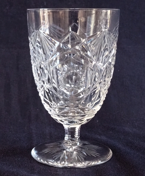 Baccarat crystal vase - clear cut crystal - Lagny pattern - signed