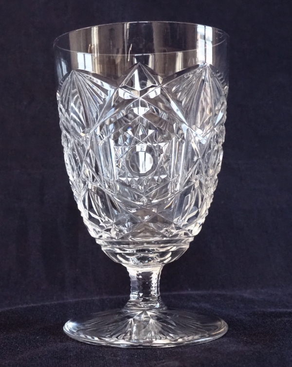 Baccarat crystal vase - clear cut crystal - Lagny pattern - signed