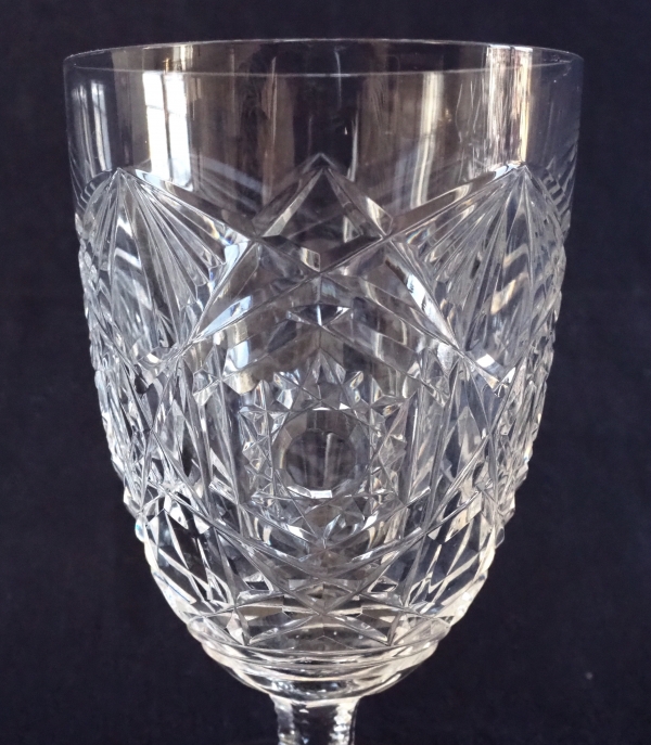 Baccarat crystal vase - clear cut crystal - Lagny pattern - signed