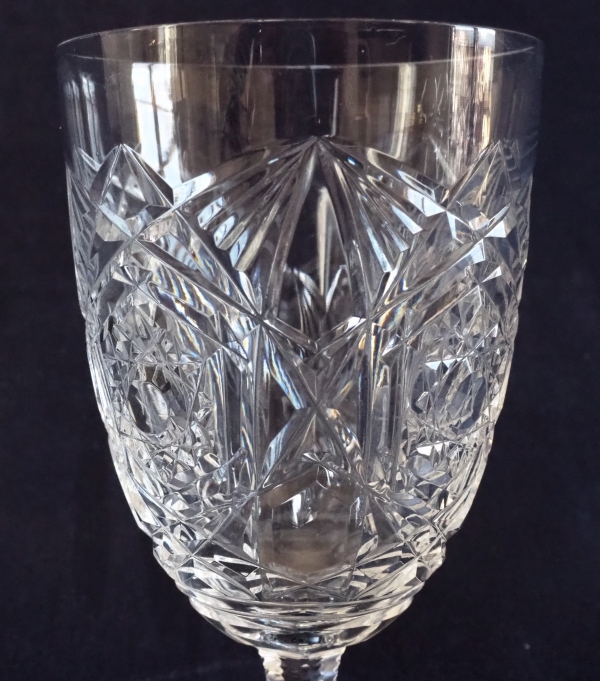 Baccarat crystal vase - clear cut crystal - Lagny pattern - signed