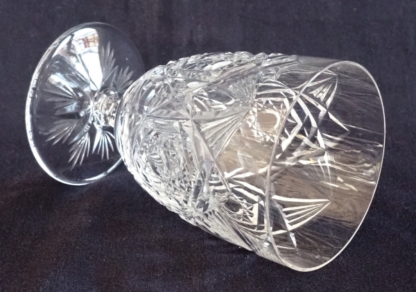 Baccarat crystal vase - clear cut crystal - Lagny pattern - signed