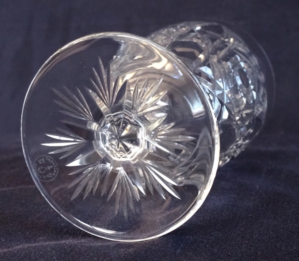 Baccarat crystal vase - clear cut crystal - Lagny pattern - signed