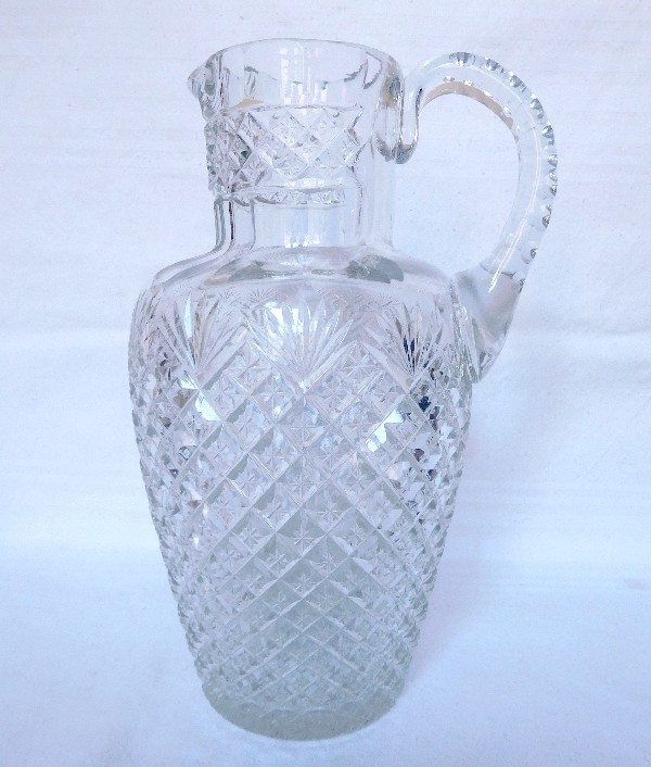 Tall Baccarat crystal pitcher, France circa1900