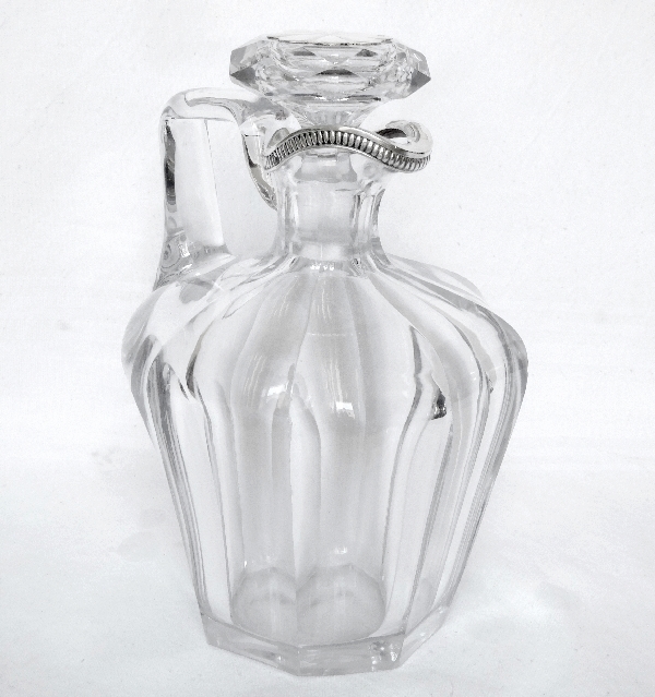 Baccarat crystal and sterling silver whisky / brandy decanter, Malmaison pattern
