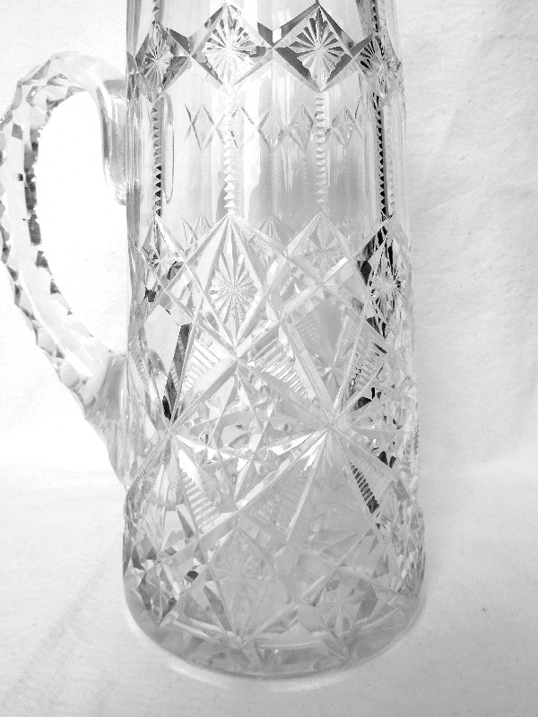 Baccarat crystal & Christofle : tall orangeade pitcher - Lagny pattern