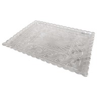 Baccarat crystal tray, à la Russe pattern, signed