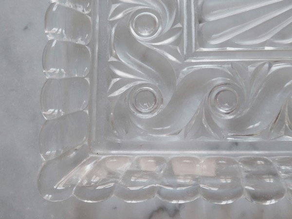 Baccarat crystal tray, à la Russe pattern, signed