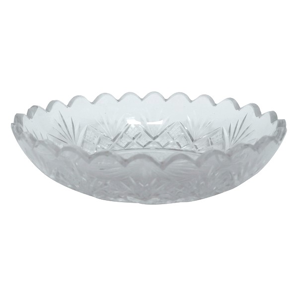 Antique French Baccarat crystal soap dish, Douai pattern