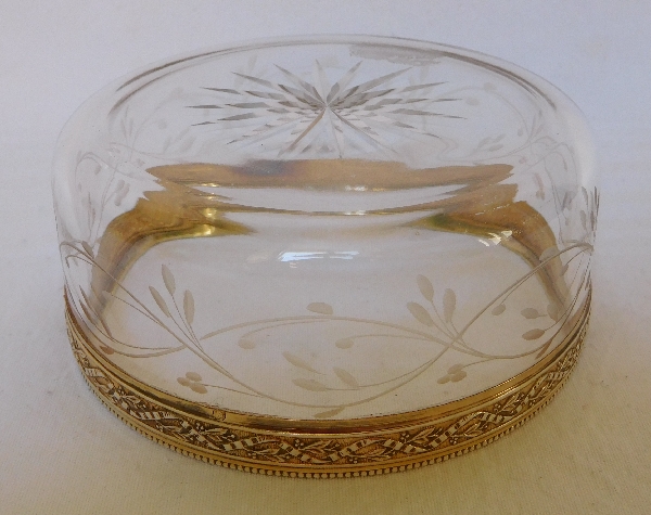 Louis XVI style Baccarat crystal and vermeil bowl