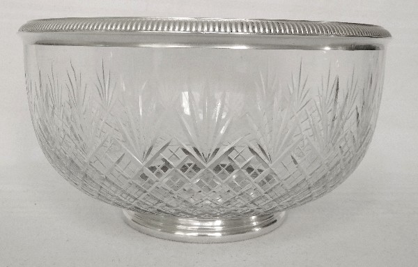 Baccarat crystal & sterling silver salad bowl, early 20th century