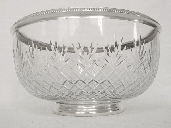 Baccarat crystal & sterling silver salad bowl, early 20th century