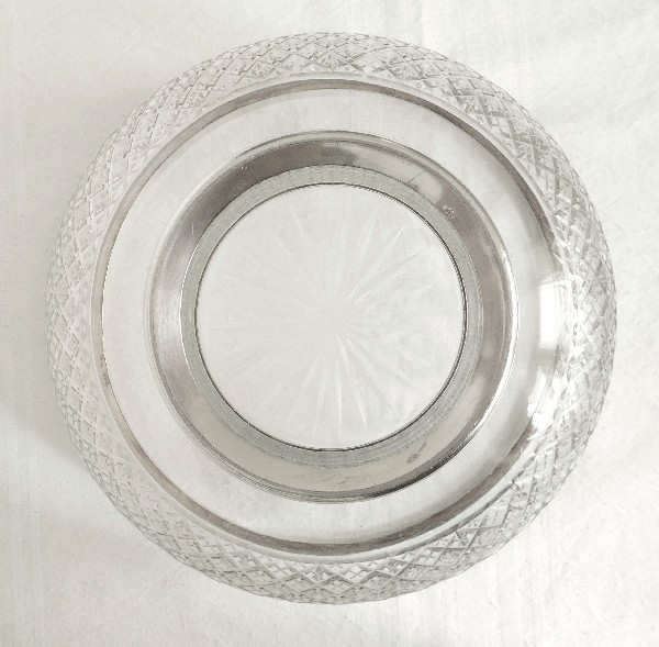 Baccarat crystal & sterling silver salad bowl, early 20th century