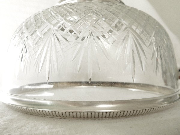 Baccarat crystal & sterling silver salad bowl, early 20th century