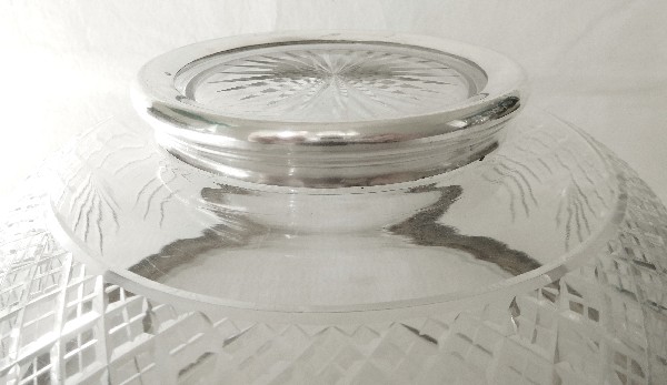 Baccarat crystal & sterling silver salad bowl, early 20th century