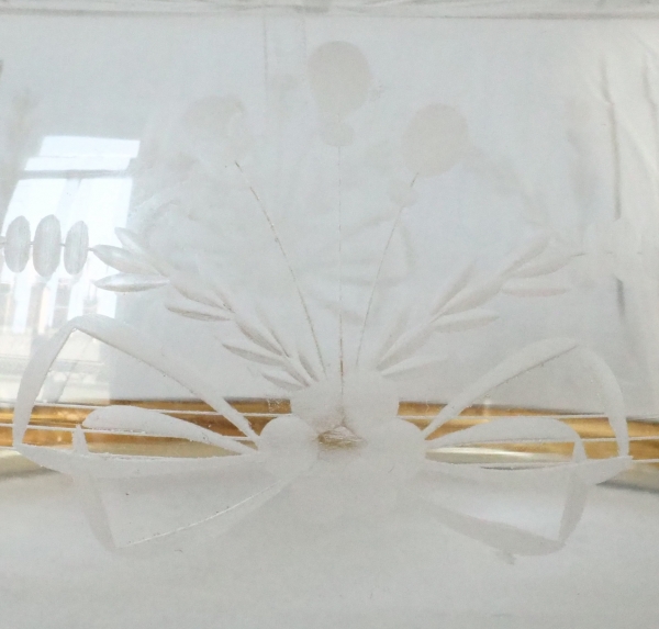 Louis Coignet : Louis XVI style Baccarat crystal and sterling silver salad bowl