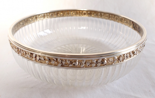 Baccarat crystal and vermeil salad bowl - silversmith Henri Soufflot