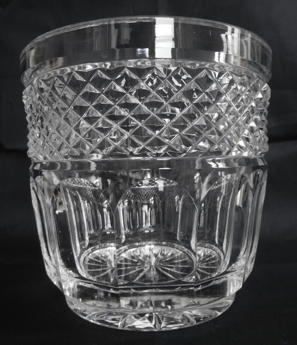 St Louis crystal ice bucket / planter, Trianon pattern