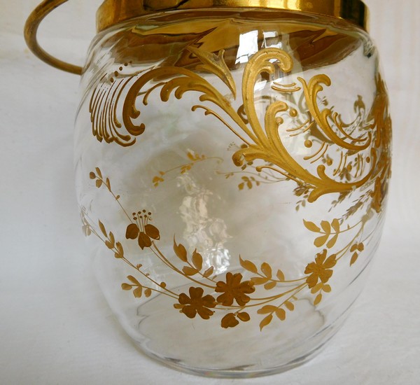 Baccarat crystal biscuit jar - Louis XV style - circa 1900