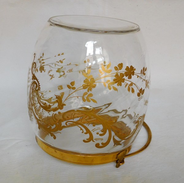 Baccarat crystal biscuit jar - Louis XV style - circa 1900