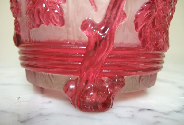 Baccarat crystal ice bucket, rare pink Vignes pattern