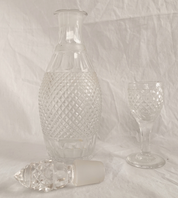 Empire Le Creusot crystal and ormolu liquor set, early 19th century