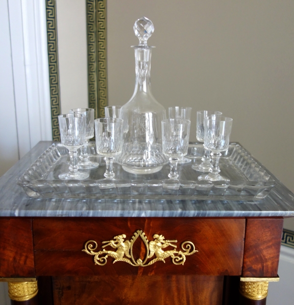 Baccarat crystal liquor set for 8 - Champigny pattern