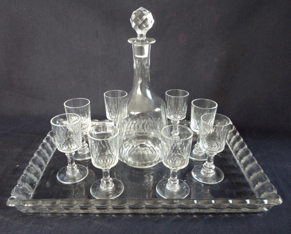 Baccarat crystal liquor set for 8 - Champigny pattern