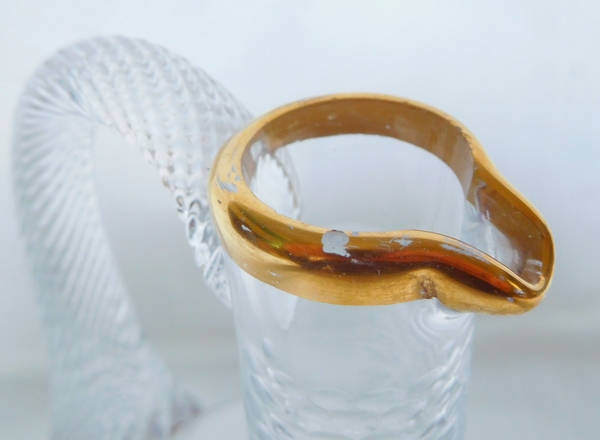 Baccarat crystal liquor set enhanced with fine gold