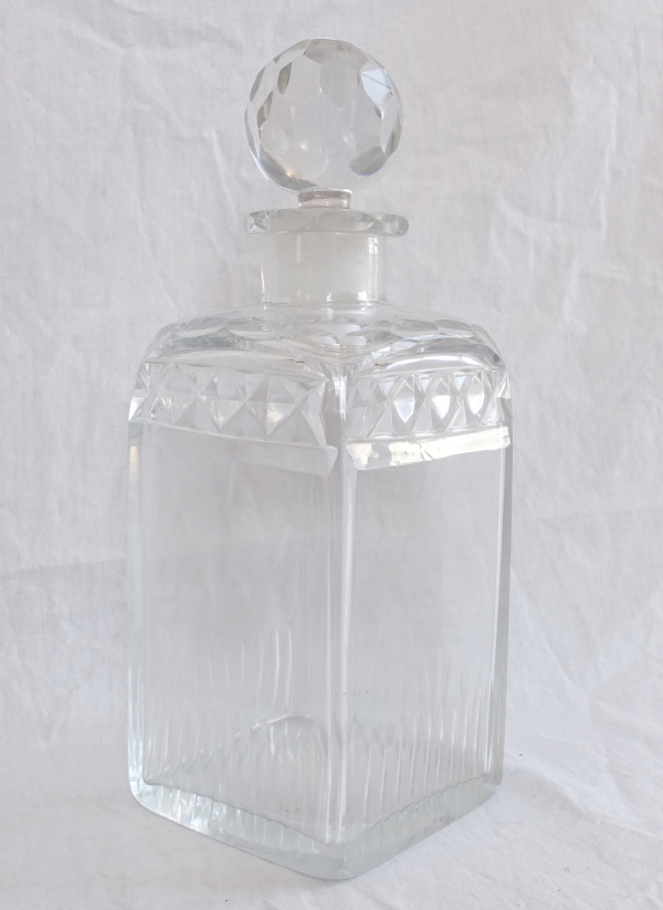 Empire Le Creusot crystal liquor set, original burr wood box - early 19th century