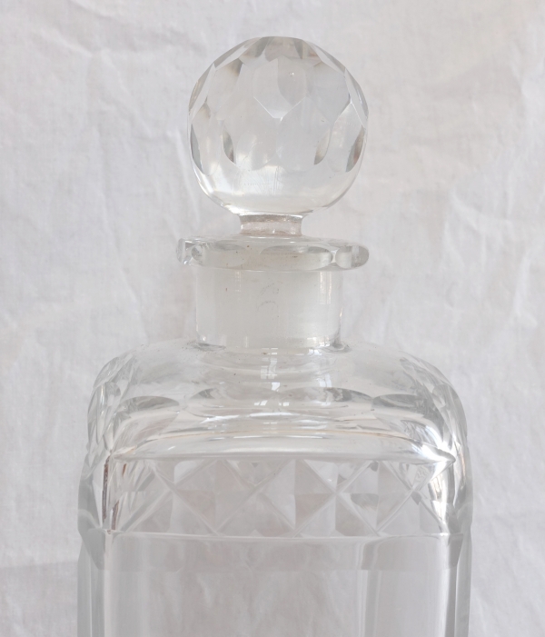 Empire Le Creusot crystal liquor set, original burr wood box - early 19th century
