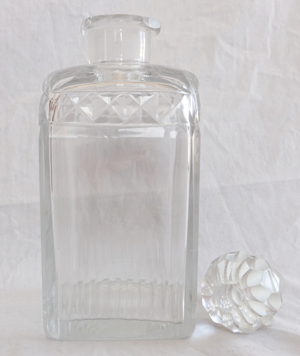 Empire Le Creusot crystal liquor set, original burr wood box - early 19th century