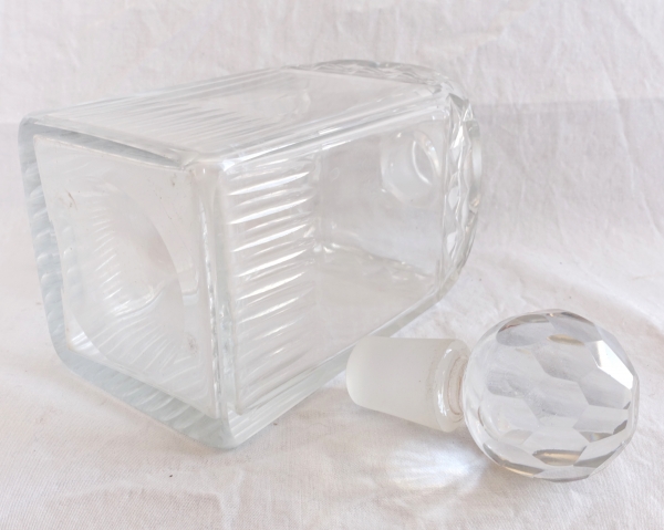 Empire Le Creusot crystal liquor set, original burr wood box - early 19th century