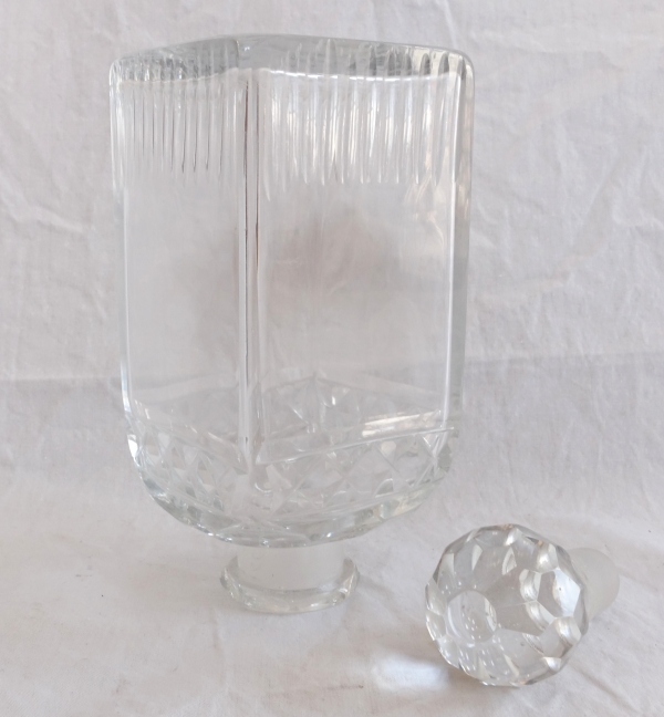 Empire Le Creusot crystal liquor set, original burr wood box - early 19th century