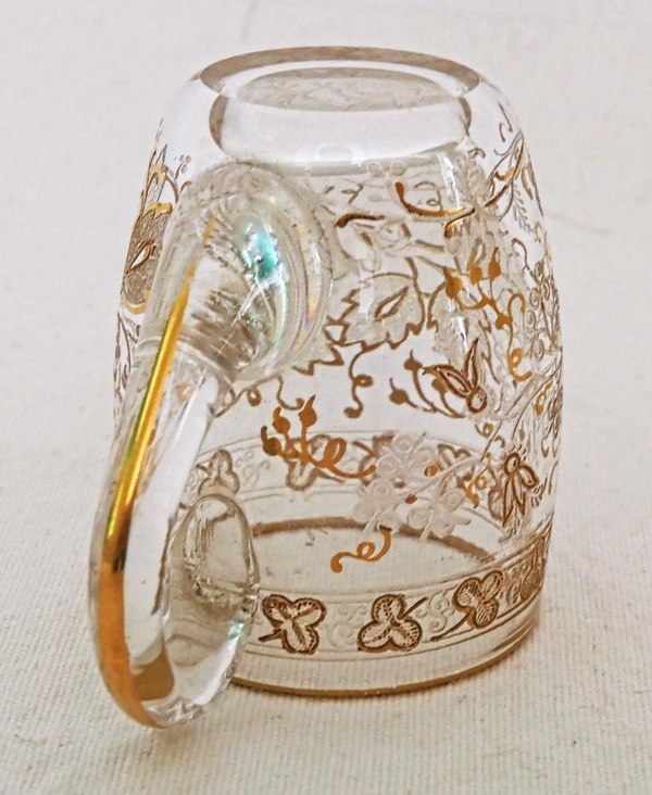 Service à liqueur en cristal de Baccarat gravé et doré à l'or fin, gravure 4360 - 10 pièces
