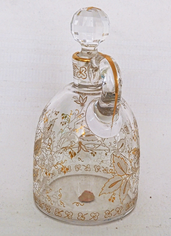 Baccarat crystal engraved and gilt liquor set, late 19th century - 10 pieces