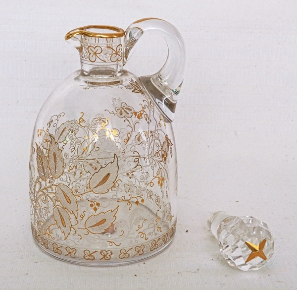 Service à liqueur en cristal de Baccarat gravé et doré à l'or fin, gravure 4360 - 10 pièces