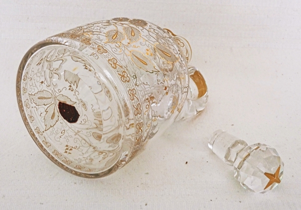 Service à liqueur en cristal de Baccarat gravé et doré à l'or fin, gravure 4360 - 10 pièces