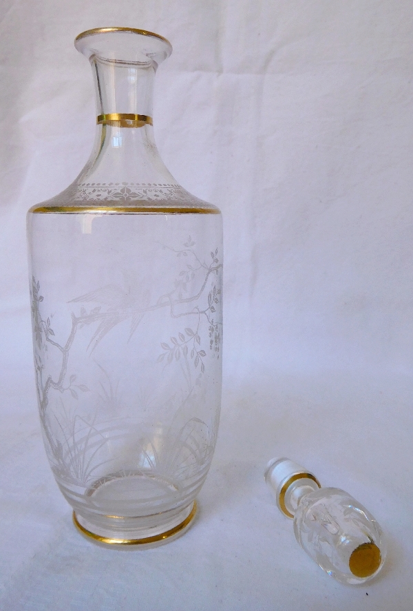 Baccarat crystal liquor set enhanced with fine gold - France circa 1890