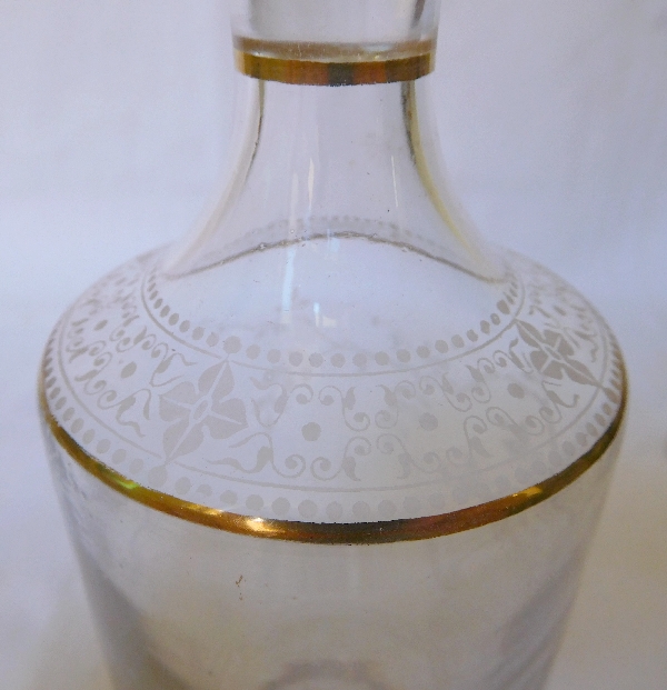 Baccarat crystal liquor set enhanced with fine gold - France circa 1890